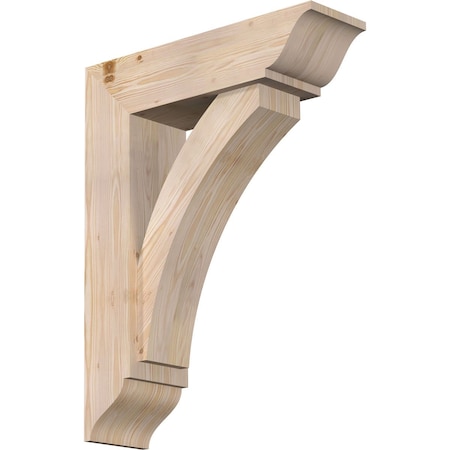 Ekena Millwork Thorton Traditional Smooth Bracket w/ Offset Brace, Douglas Fir, 7 1/2"W x 26"D x 34"H BKT0806X26X34THR01SDF